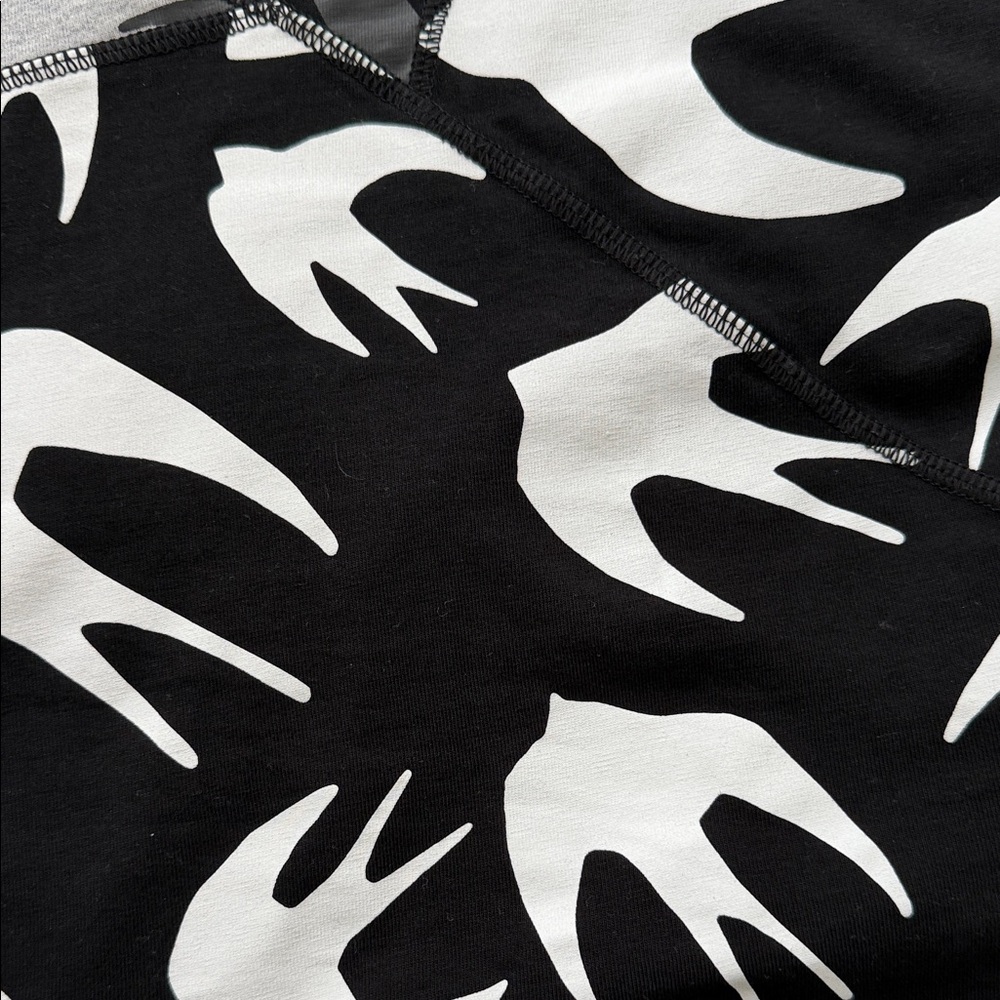 McQ by Alexander McQueen Black, Gray and White Short Sleeve Tee - Picture 7 of 7